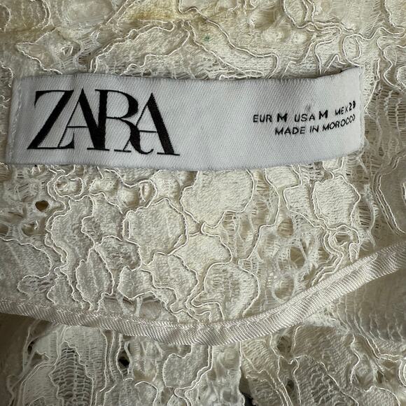 Zara White Lace Jacket - Picture 9 of 10